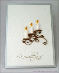 Felicitare quilling lumanari