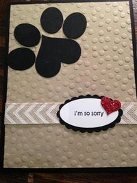 Dog sympathy card. Stampin up