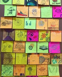 Sticky Note Art Lesson: Get to know your students or use this lesson as an Ice Breaker!