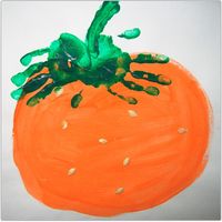 pumpkin handprint art