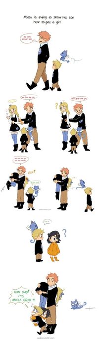 HAHAHAHA!!! Natsu and Lucy's son and Gray and Juvia's daugther?... I can totally see that coming!!!!!...