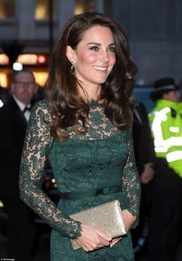 Kate was wearing a new pair of earrings by one of her favourite jewellery designers Kiki McDonough, which picked up the colour in her dress
