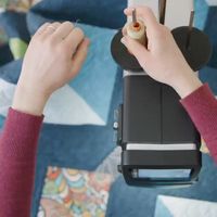 Quilter and Pattern Designer Amanda Murphy talks about the new Q 16. With the Q 16, you can wind the bobbin from the front of the machine. You can thread from the front of the machine. It's all right there for you! Learn more about the BERNINA Q 16 on WeAllSew!