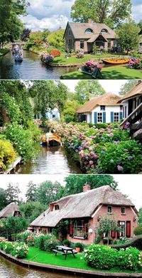 Giethoorn, Netherlands: a village with no roads.