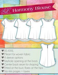 Harmony Blouse XS-XXXL - Love Notions Sewing Patterns