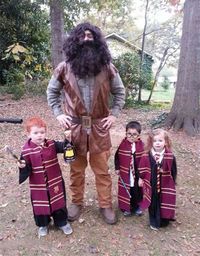 Déguisement Harry Potter Hermione, Ron Weasley et Hagrid.20 idées géniales pour se déguiser en famille ou en groupe à Halloween