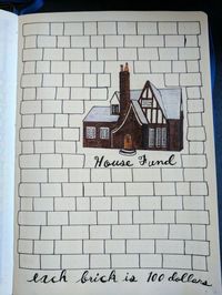 A cute way to track your savings for a big project like a house Bullet Journal Savings Fund Tracker | WildflowersandWanderlust.com