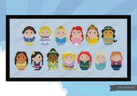 Storybook Princesses parody Cross stitch PDF patterns | Etsy