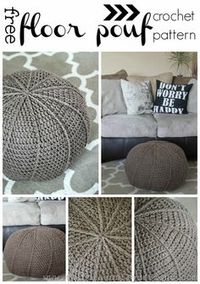 Crochet Floor Pouf Pillow - Tutorial ❥ 4U hilariafina http://www.pinterest.com/hilariafina/