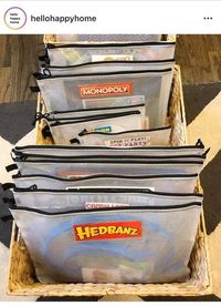 Saw this on a minimalist board and love the idea. Bags are from the container store.