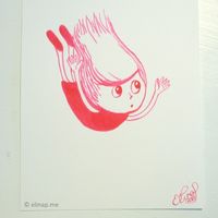 Pink Mira(cle)Doodles drawn with ink on paper by elinap - © Elina Puohiniemi