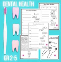 Dental Health Printable Worksheets - Etsy