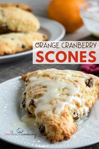Homemade cranberry scones topped with a delicious orange-infused glaze are perfect for breakfast, brunch, or afternoon tea. They make a scrumptious treat, especially during the holiday season.