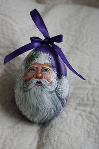 PURPLE SANTA EGG GOURD PAINTING | Flickr - Photo Sharing!