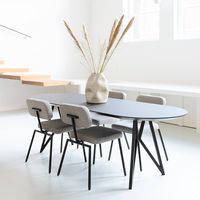 Ode Chair zonder armleuning zwart calvados multibeige9995 - Studio HENK