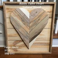 Marie Wheeler Art on Instagram: “This Rustic Pallet heart is sold but it’s a beautiful example of how each artistic design is different based on the wood aging, tools used…”
