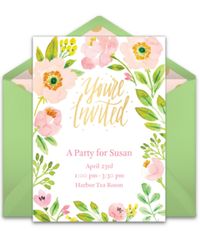 A collection of free, beautiful baby shower invitations. We love this Spring Blossoms design for a lovely day spent showering the mom-to-be! It's easy to personalize and send online for free. #handmade