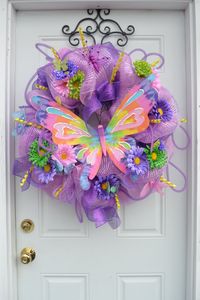 Deco mesh with butterfly