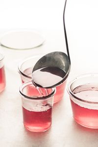 Rhubarb Vanilla Bean Jelly ~ this rhubarb jelly flecked with vanilla bean turns morning toast or a peanut butter and jelly sandwich into a gourmet treat. #easy #recipe #best #freezer #canning #preserves #rhubarb #jelly #jam