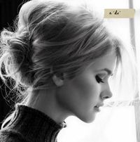 vintage, messy up do - I love the messy hair look - I think it looks sexy.