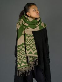 Echarpe géométrique "oversize" femme - Forgotten Tribes - Vêtements ethniques