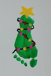footprint christmas tree