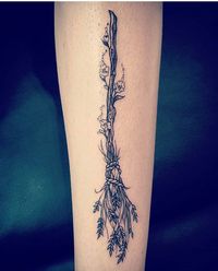 heckout @shewolftattoo !! I am loving these brooms and crystal tattoos😍😍😍😍 . . . . . . .#witchery #broom #tattoo #witchtattoo #artist #yvr