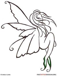 Simple fairy tattoo design