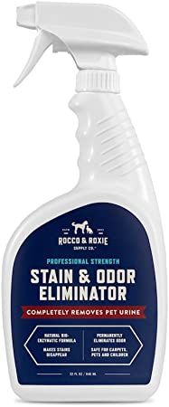 Amazon.com : Rocco & Roxie Supply Professional Strength Stain and Odor Eliminator, Enzyme-Powered Pet Odor and Stain Remover for Dogs and Cat Urine, Spot Carpet Cleaner for Small Animal, 32 oz. : Rocco Roxie : Pet Supplies
