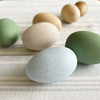 Sage Green and Blue Wooden Eggs Wooden Easter Eggs Table - Etsy Poland
