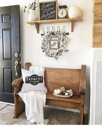 Farmhouse Foyer Bench Entry Ways 70+ Ideas