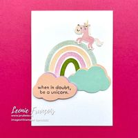 Welk prinsesje wil nou niet een kaart met een regenboog en een eenhoorn? En dan zeker als er ook nog een laag bling op zit van de Wink Of Stella glitter pen. Deze kaart heb ik gemaakt als inspiratiekaart met de kleurencombinatie van januari: Pool Party, Petal Pink, Fresh Freesia en Granny Apple Green. Ik gebruikte de Hippo Happiness en Rainbow of Happiness stempels. Van zoveel happiness moet je wel vrolijk worden! #prulleke #prullekekleurencombinatie #Hippohappinessstampset #rainbowofhappiness