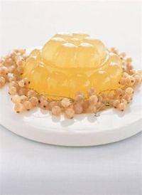 Gin and Tonic Jelly: This is so far from being the sort of jelly you'd expect at a children's party as can be imagined! The white currant decoration may be unavailable, but what matters is the drink-made-dessert itself!