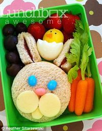 lunchbox, konijn, kip