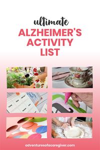 Over 75 Alzheimer's and dementia patient activity ideas.