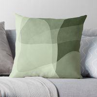 "Green boho shapes" Throw Pillow for Sale by Miss-Belle | Redbubble