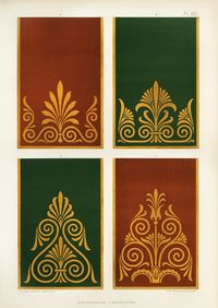 Antique Greek pattern from The Practical Decorator and Ornamentist (1892) by G.A Audsley and M.A. Audsley. Digitally enhanced from our own original first edition of the publication. | free image by rawpixel.com