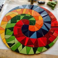 Espiral terminada, lista para ser colocada en la terraza
