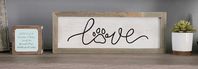 Love Sign Paw Print Whitewash - Etsy