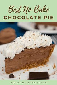 This Super Easy, Ultra-Rich, and Creamy Chocolate Pie is the easiest pie to make ever! With only seven ingredients and a couple of minutes of time, you can have yourself one amazing pie to enjoy today.