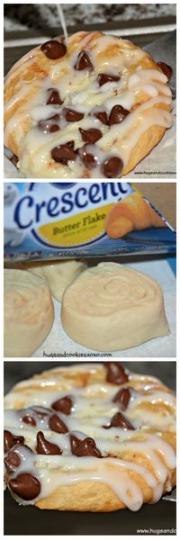 chocolate chip cheese danish #eggless