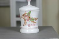 Dose Deckeldose Vorratsdose Porzellan gris vintage shabby CERO