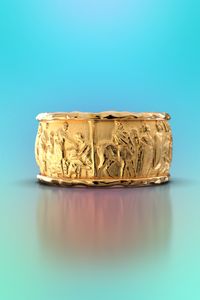 Ancient style solid gold ring, 18k gold cigar band, 14k gold roman ring. Italian jewelry made in Italy, sculpture ring, custom duty free