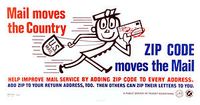The Post Office Department’s public service advertisement poster released in August 1966 promoted ZIP code use. It featured Mr. ZIP with his iconic letter carrier’s uniform and satchel. Unlike advertising a new service or announcing a regulation, bringing ZIP codes to the public’s attention centered on the difficult task of changing people’s behavior.