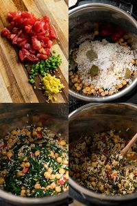 This plant-based, instant pot recipe of Dump & Bake Spinach Rice and Chickpeas makes for an incredibly easy and flavorful weeknight dinner. Gluten-free, soy-free, nut-free