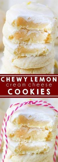 Lemon Cream Cheese Cookies with Icing I Bakery Cookies I Soft Chewy Cookies I Christmas Cookies I Lemon Flavor I Easy Dessert Recipes #christmascookies #lemon #cookies
