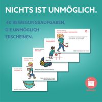 Das #Unterrichtsmaterial für den #Sportunterricht zum Thema „Nichts ist unmöglich“ beschäftigt sich mit Fragen des Sports - Ist das möglich? Kann das sein? Ist es nur Glück gewesen? Mit unseren #Karten forderst du deine #Klasse in der (un)möglichen #Sportstunde heraus. In diesem außergewöhnlichen Paket enthalten: Digitales #Material Beschreibung...