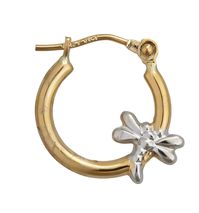 14K Two-Tone Gold Polished Dragonfly Hoop Earring - C012N72YZ72 - Earrings, Hoop #earrings #jewelry #womenfashion #outfit #dropearrings