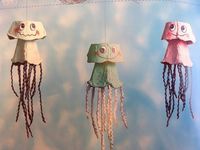 resycling basteln mit eierkarton basteln mit kindern basteln mit klopapierrollen qualle