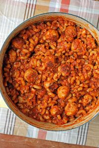 One-Pot Meatballs and Macaroni - Emily Bites